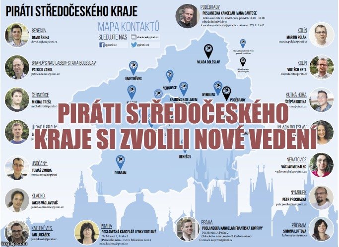 Piráti Středočeského kraje zvolili nové vedení